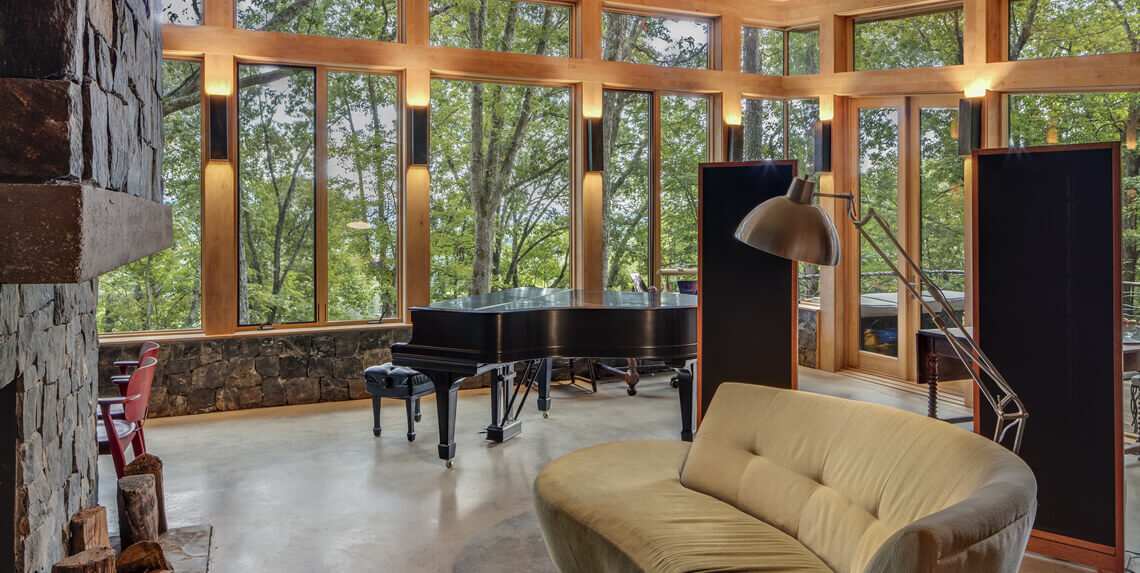 Inspired custom built home inspired by Frank Lloyd Wright