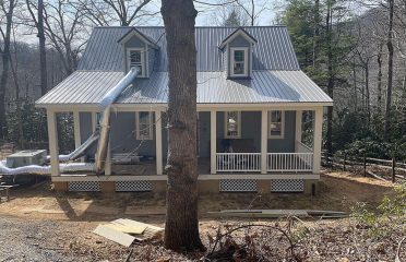Montreat custom home with classic cottage style - view of front exterior with front porch