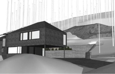 Black shingle house architectural rendering