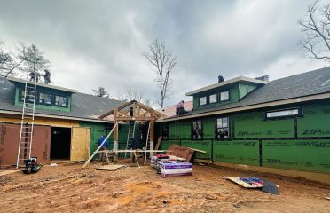 External construction progress of a green build